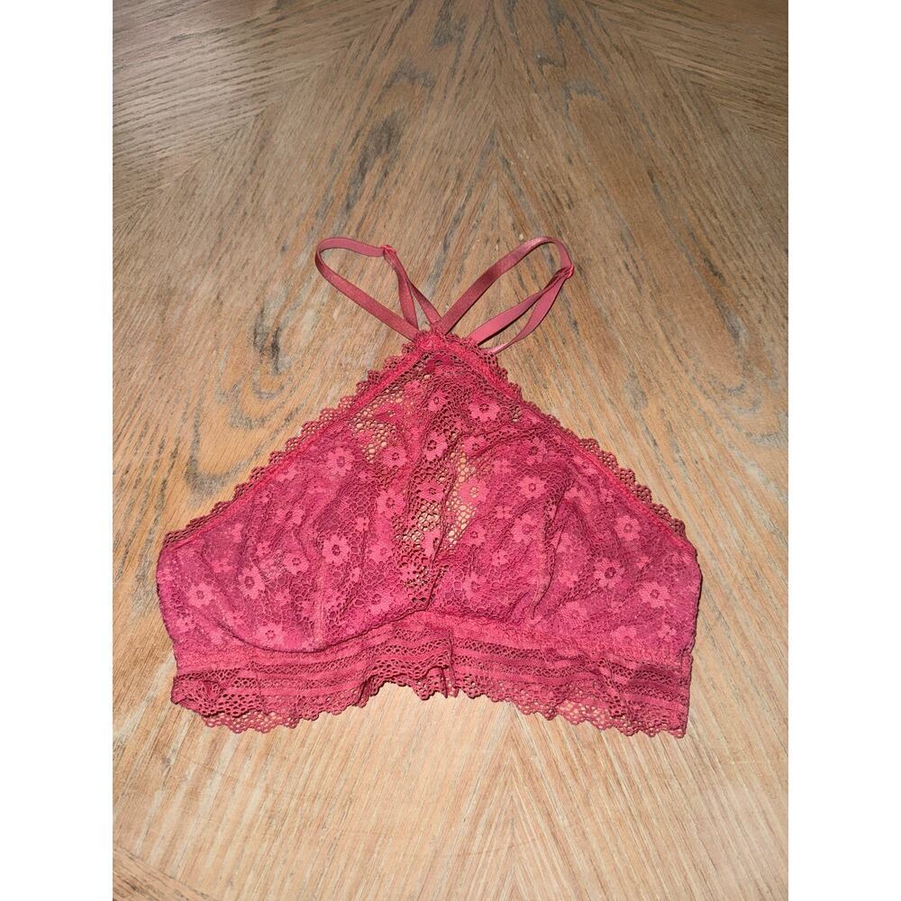 Victoria’s Secret pink lace halter neck bralette size small - Picture 2 of 8